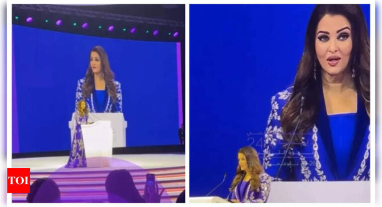 Aishwarya Rai makes a glamorous appearance at an event in Dubai amid rumours of separation with Abhishek Bachchan – WATCH video | – Times of India