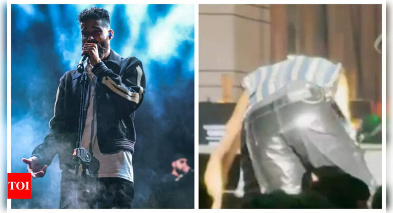AP Dhillon FALLS mid-performance at Mumbai concert but recovers like a pro | – Times of India