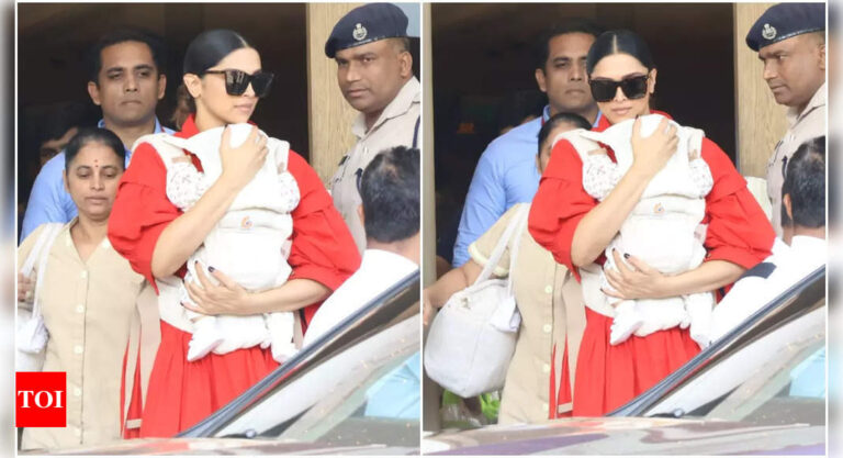 Deepika Padukone spotted at Kalina airport with daughter Dua: pics inside | Hindi Movie News – Times of India