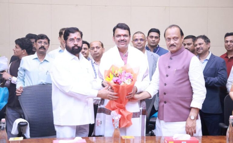 D Fadnavis New Maharashtra Chief Minister, E Shinde, Ajit Pawar His Deputies