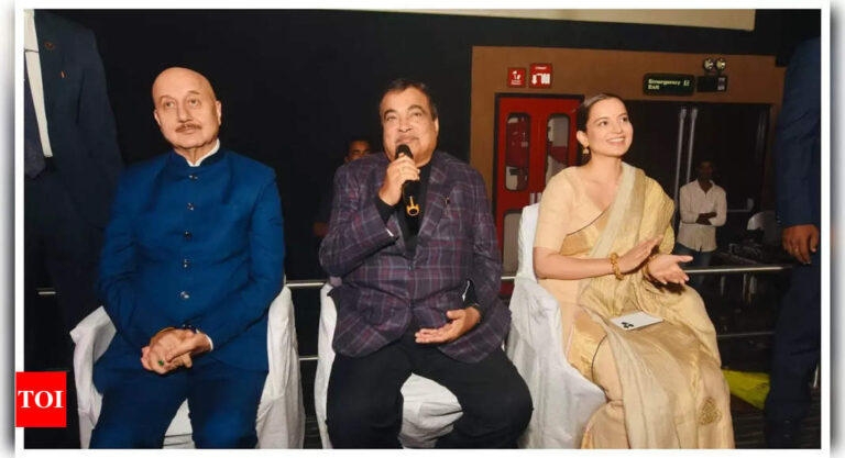 Emergency: Kangana Ranaut holds the first screening for Union Minister Nitin Gadkari: ‘After six months of struggle, the film is finally ready’ | – Times of India