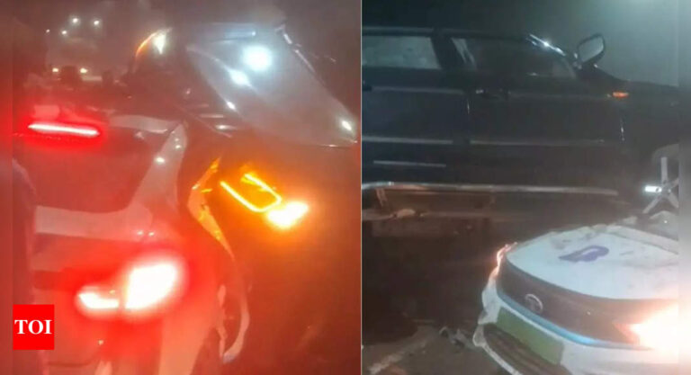 2 dead, 1 injured after deadly three-vehicle collision on Noida Link Road | Delhi News – Times of India
