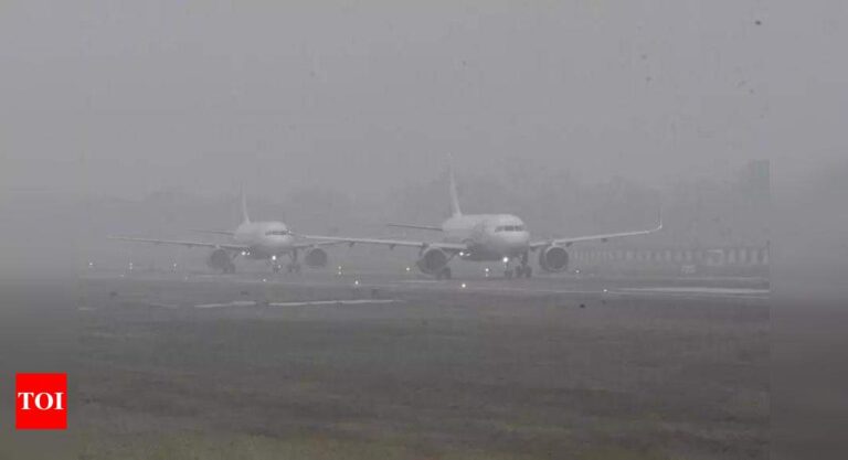 Delhi Weather: Several flights delayed due to foggy weather at Delhi airport | Delhi News – The Times of India
