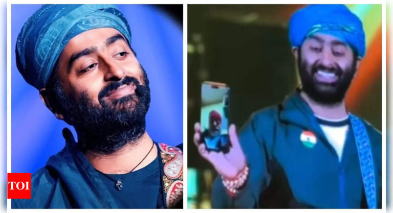 Arijit Singh video calls his father during his Chandigarh concert; fans say ‘Never ignore your parents’ call’ – WATCH | – The Times of India