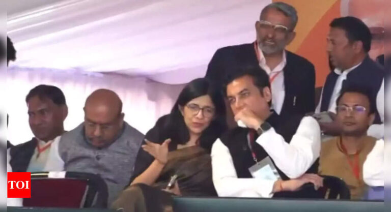 Swati Maliwal on stage during Delhi CM swearing-in, sparks political buzz | Delhi News – The Times of India