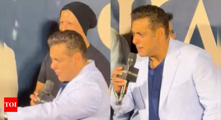 Salman Khan sings ‘Lag Jaa Gale’ at ‘Sikandar’ trailer launch event; playfully corrects audience, ‘Baat nahi, raat hai’ | Hindi Movie News – The Times of India