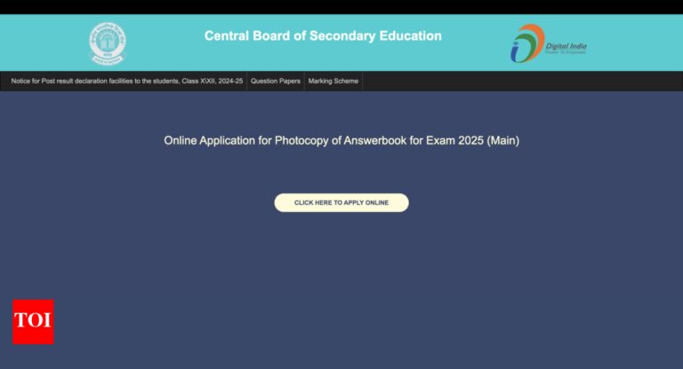 CBSE begins registration process for obtaining class 12th scanned answer sheets: Here is how to apply – Times of India