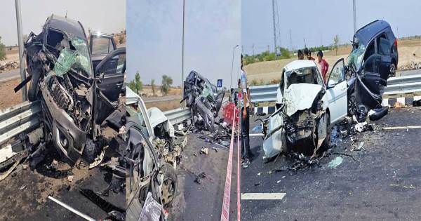 Dhandhuka: સાંઢીડા પાસે બે કાર વચ્ચે ટક્કર, બે મહિલા સહિત 4નાં મોત