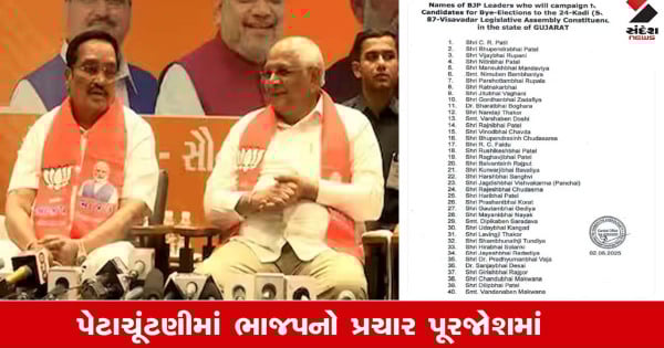 Gujarat byelection: ભાજપે 40 સ્ટાર પ્રચારકો મેદાનમાં ઉતાર્યા, રૂપાણી-નીતિન પટેલ પ્રચાર કરશે