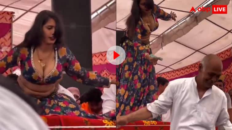 Old uncle who came to dance with the orchestra stopped after seeing the mangalsutra video goes viral