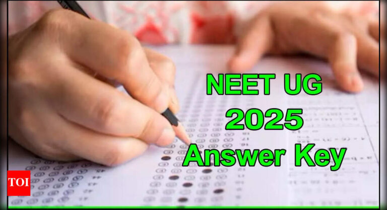NEET UG 2025 answer key expected soon: Check steps to download and important details here – Times of India