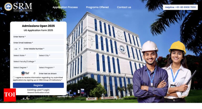 SRMJEEE 2025 phase 2 exam schedule released: Check application deadline and eligibility here – Times of India