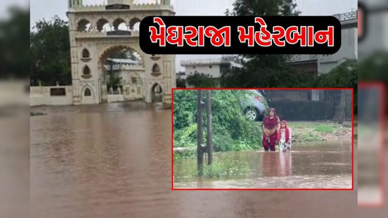 અરવલ્લીમાં મેઘગર્જના, 3.5 ઇંચ વરસાદમાં અનેક વિસ્તાર પાણી-પાણી – Thunderstorm in Aravalli, 3.5 inches of rain inundates many areas