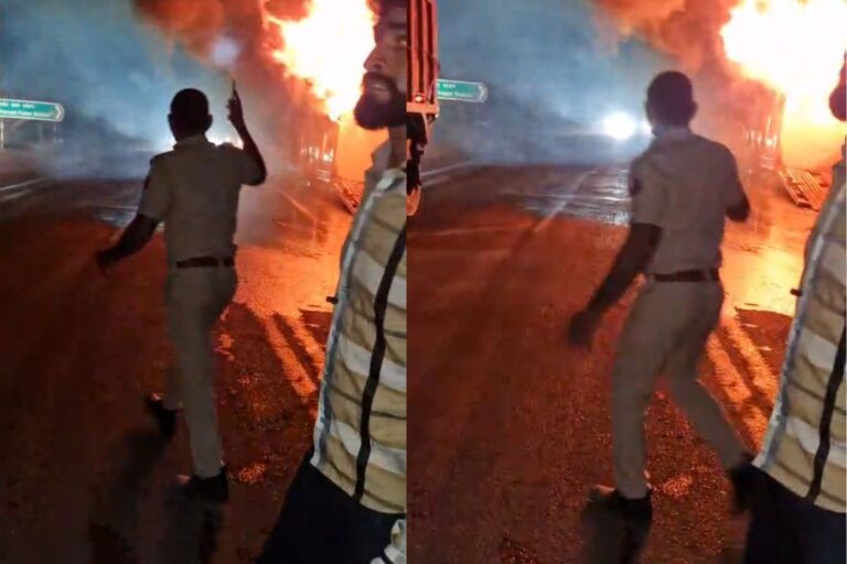 Rajasthan Breaking: कंटेनर में लगी भीषण आग, मौके पर दमकल की कई गाड़ियां, 5 स्कॉर्पियो जलकर खाक | Rajasthan Breaking Massive fire in container several fire engines on spot 5 Scorpios burnt near Suratgarh Thermal Power Plant