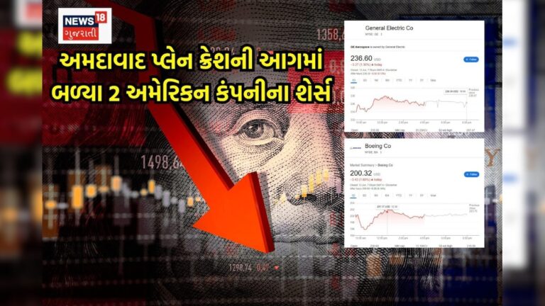 સતત બીજા દિવસે પણ તૂટ્યા બોઇંગના શેર, અમદાવાદની આગમાં એન્જીન બનાવતી કંપની પણ દાઝી