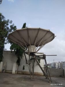 Satellite Dish installed at our premises having capacity to uplink 32 channels worldwide (1)