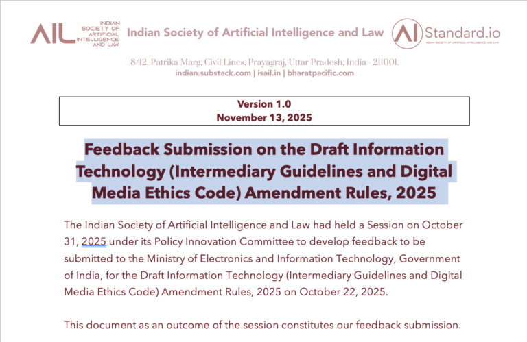 ISAIL Submits Feedback on Oct 2025 Synthetic Information Amendments on IT Rules by MeiTY